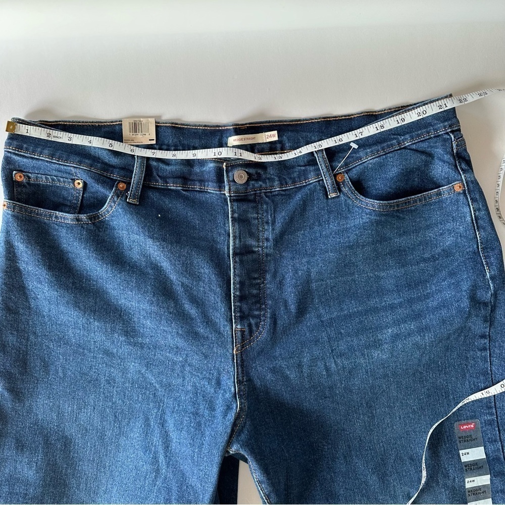 New Levi's Wedgie Straight Button Fly Size 24W Denim Jeans - Picture 7 of 14